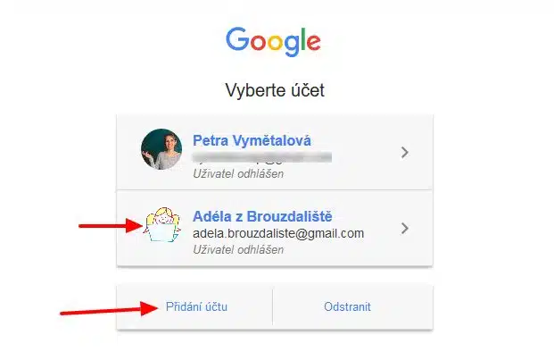 Google Search Console - přihlášení