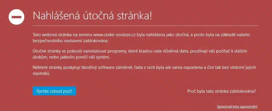 Útočná stránka - text