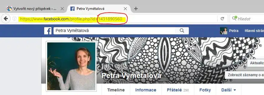 adresa profilu na Facebooku - ID