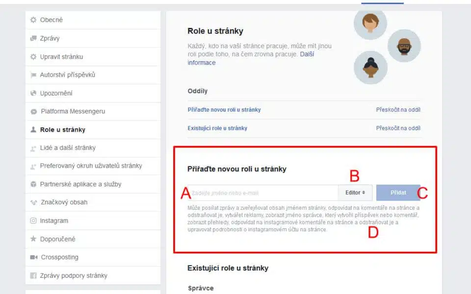 Jak přidat 2. správce facebookové stránky