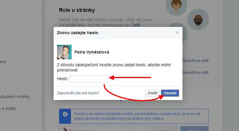 Jak přidat 2. správce facebookové stránky