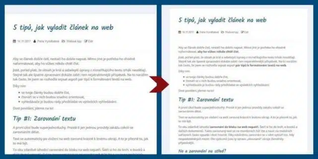 formátování textu na web - tučné písmo a kurzíva