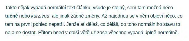 správně naformátovaný text