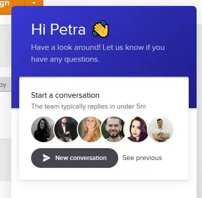 MailerLite podpora a online chat