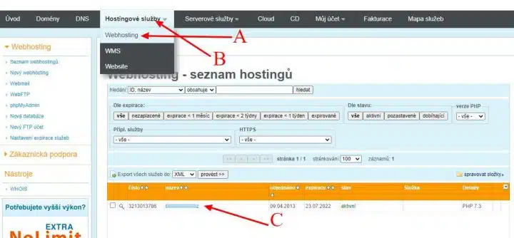 Wedos - vybrat webhosting
