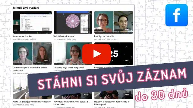 videonávod - Jak stáhnout záznam živého vysílání z Facebooku